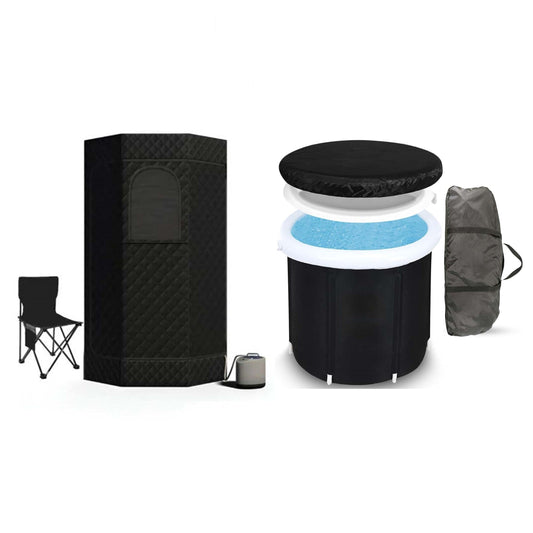 NNETM Pentagon Sauna Tent & Portable Ice Bath Tub