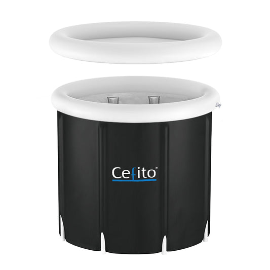 NNEDSZ Portable Ice Bath Tub 80X80CM Inflatable Folding Bathtub Spa Massage