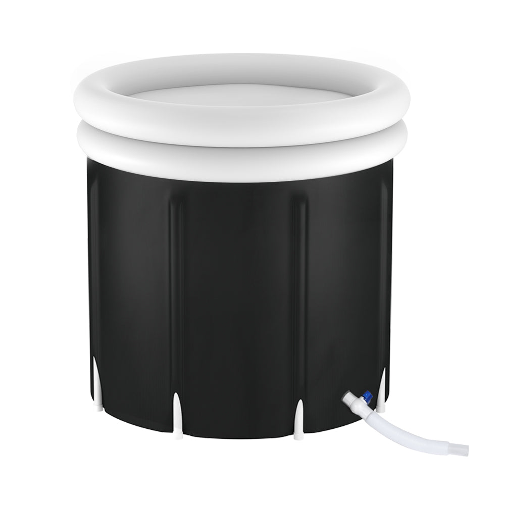 NNEDSZ Portable Ice Bath Tub 80X80CM Inflatable Folding Bathtub Spa Massage