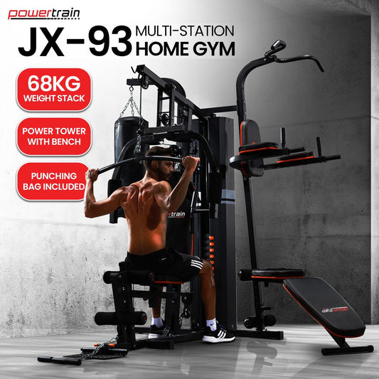 NNEDSZ Multi Station Home Gym 150lbs Weights Punching Bag