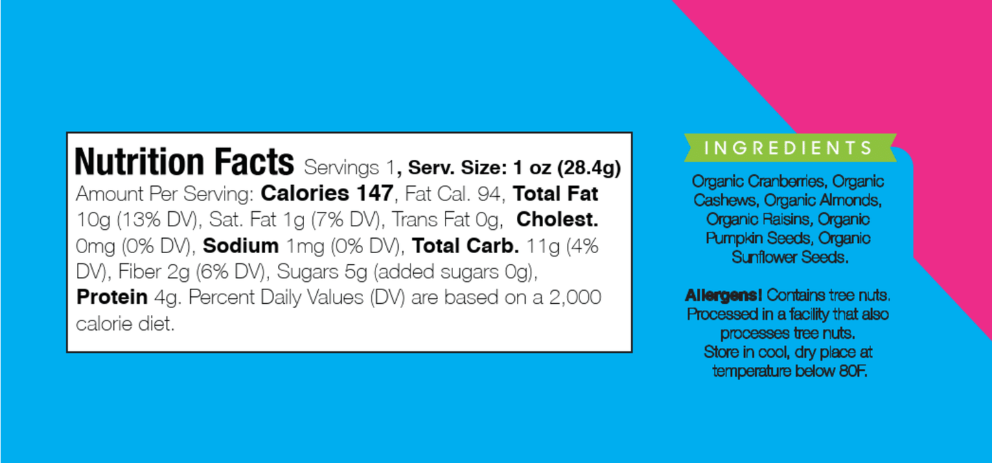 1 oz. Organic Berry Trail Mix - Pack of 6